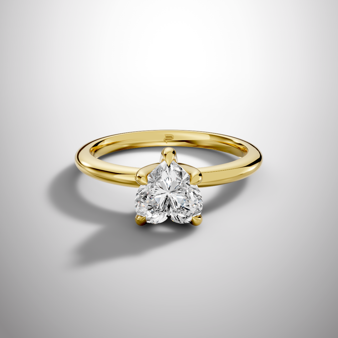 925 Silver Heart Shape Moissanite Ring | 1 Ct Diamond-Look Solitaire Engagement Ring for Women