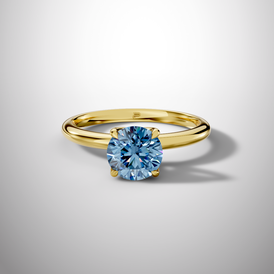 925 Silver Round Cut Moissanite Ring | 1 Ct Diamond-Look Solitaire Engagement Ring for Women