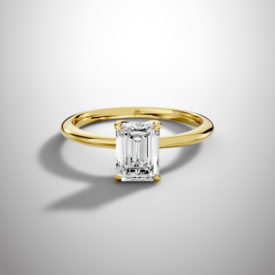 925 Silver Emerald Cut Moissanite Ring | 1 Ct Diamond-Look Solitaire Engagement Ring for Women