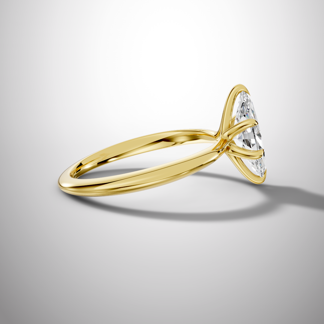 925 Silver Marquise Cut Moissanite Ring | 1 Ct Diamond-Look Solitaire Engagement Ring for Women