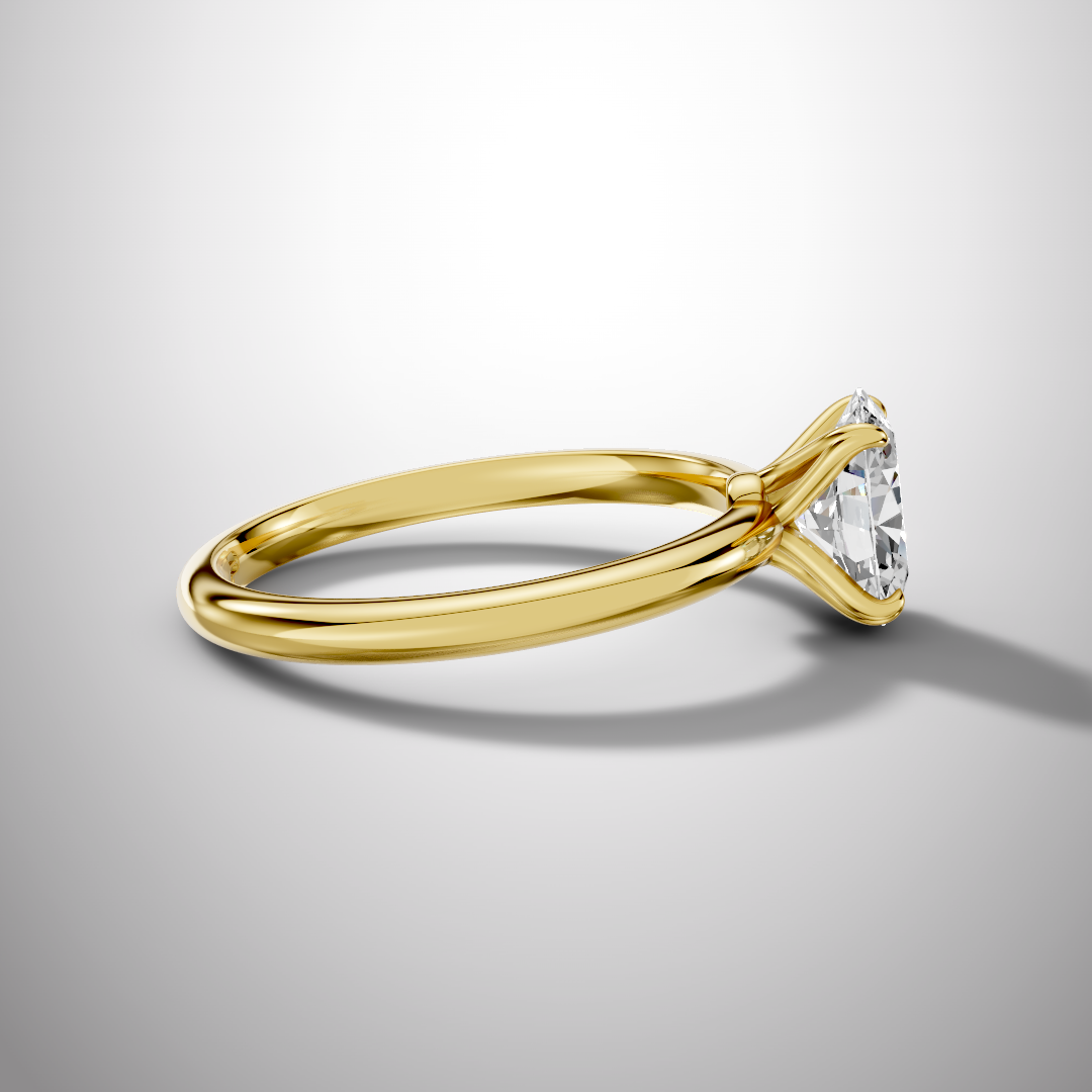 925 Silver Oval Moissanite Solitaire Ring | 1 Ct Diamond | Engagement Ring