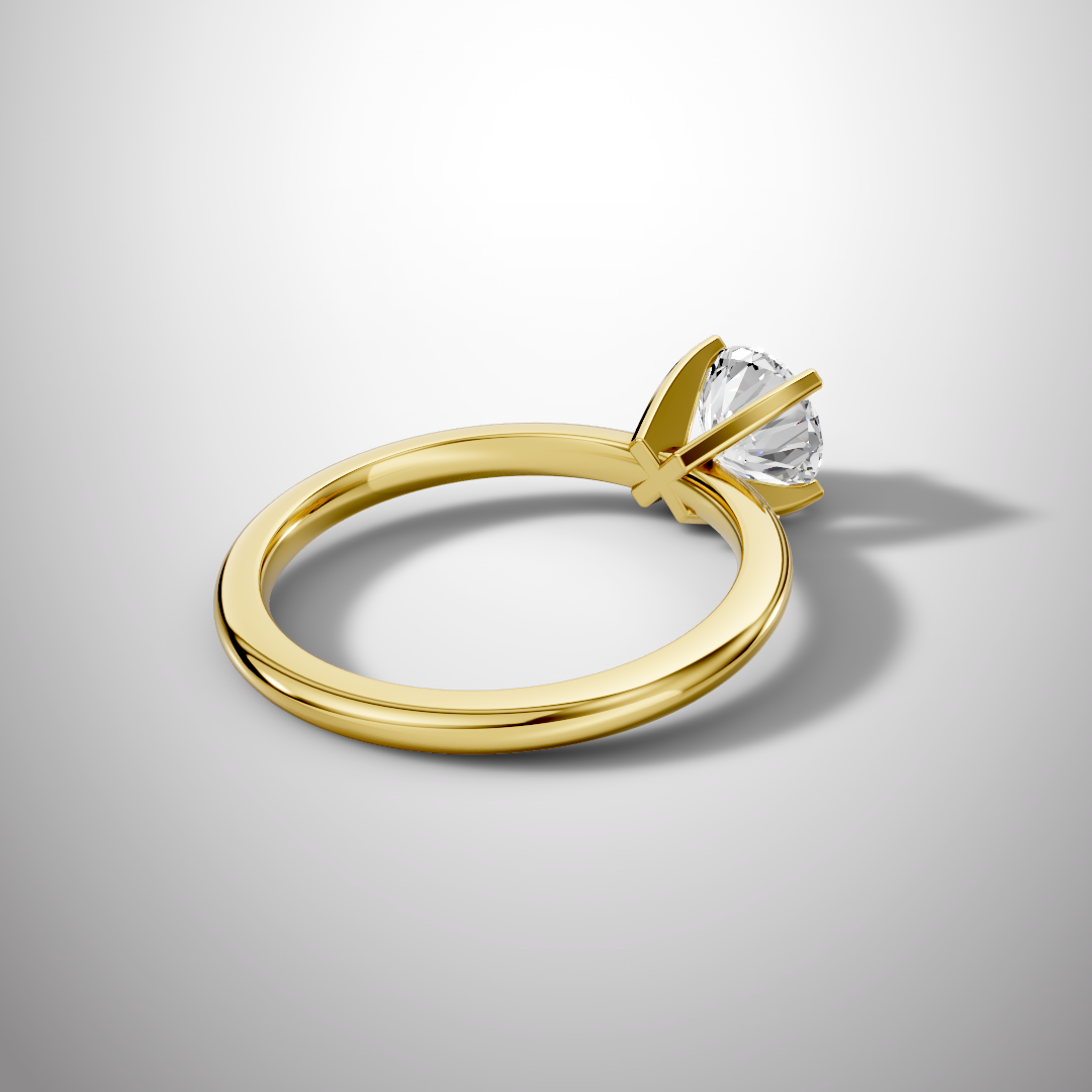 925 Silver Moissanite Solitaire Ring | 1 Ct Round Brilliant Diamond Look Engagement Ring