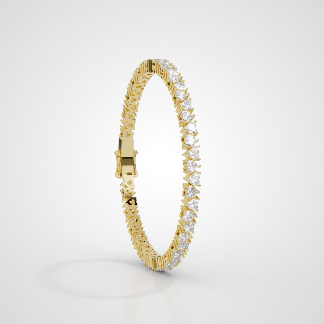 White Gold Zigzag Diamond Tennis Bracelet