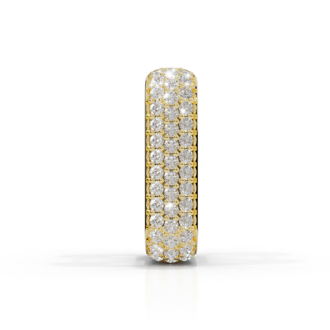 Men's White Gold Pavé Diamond Huggie Earring