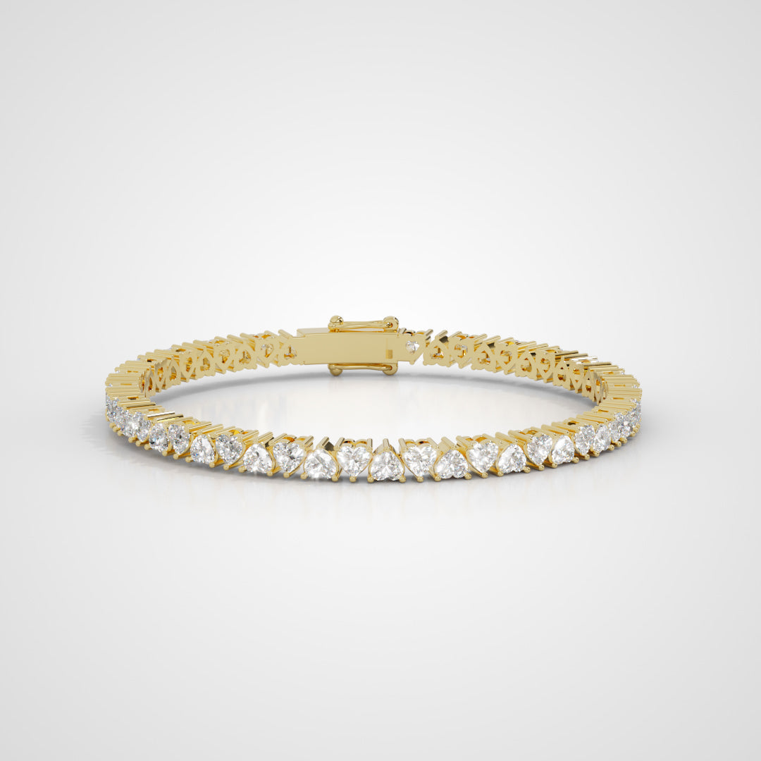 White Gold Zigzag Diamond Tennis Bracelet