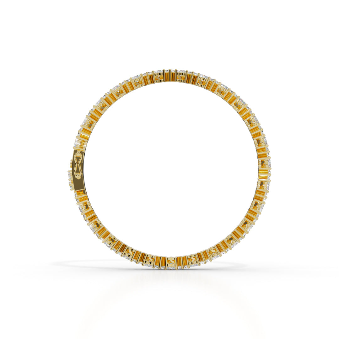 White Gold Zigzag Diamond Tennis Bracelet