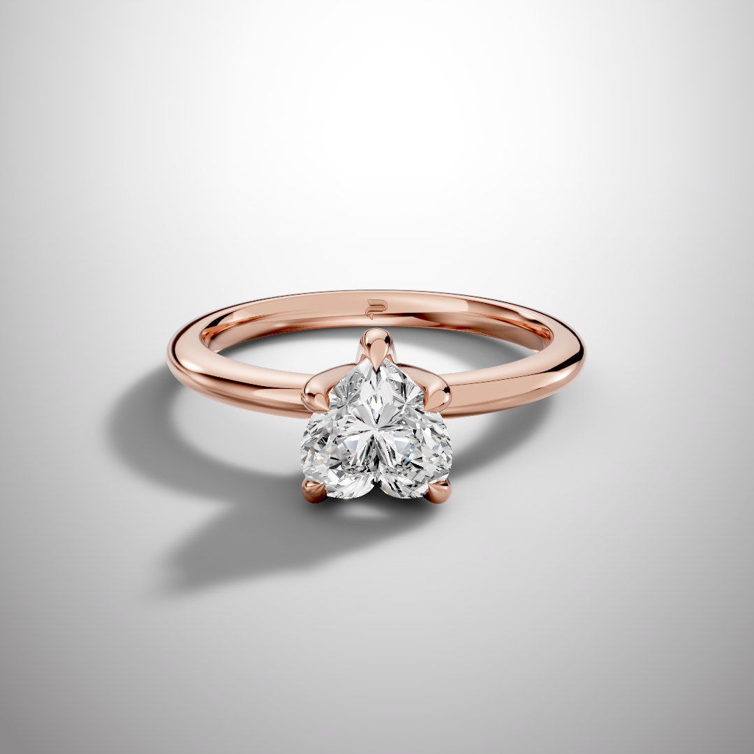 925 Silver Heart Shape Moissanite Ring | 1 Ct Diamond-Look Solitaire Engagement Ring for Women