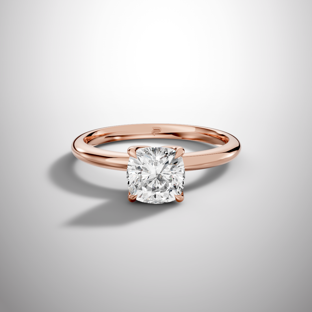 925 Silver Cushion Cut Moissanite Ring | 1 Ct Diamond-Look Solitaire Engagement Ring for Women