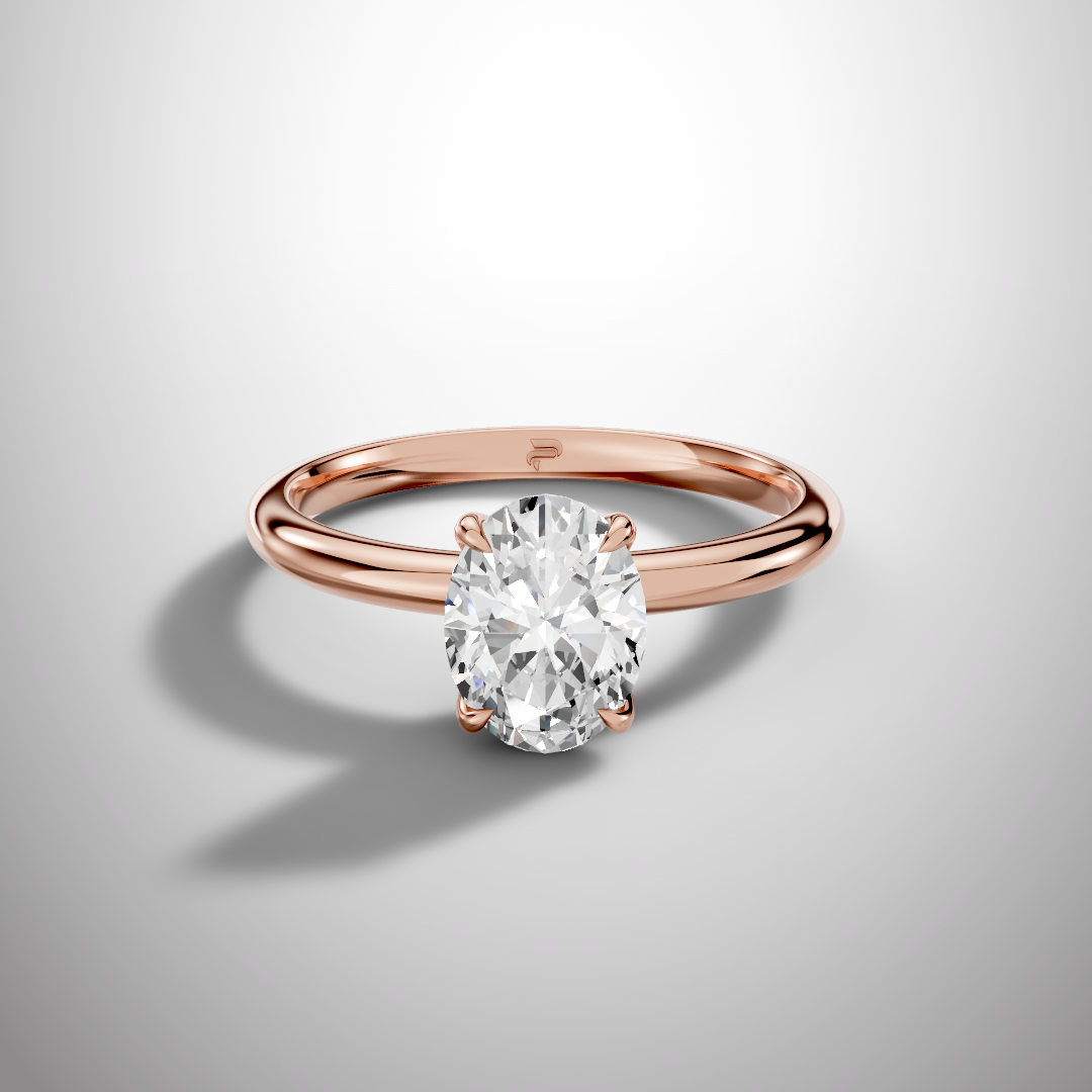925 Silver Oval Moissanite Solitaire Ring | 1 Ct Diamond | Engagement Ring