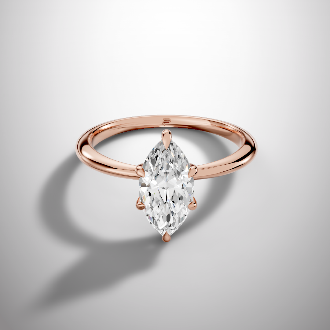 925 Silver Marquise Cut Moissanite Ring | 1 Ct Diamond-Look Solitaire Engagement Ring for Women