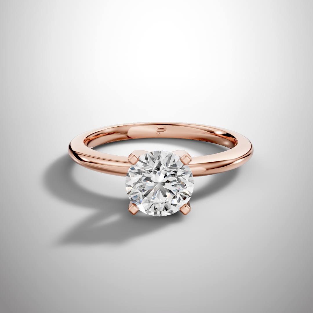 925 Silver Moissanite Solitaire Ring | 1 Ct Round Brilliant Diamond Look Engagement Ring