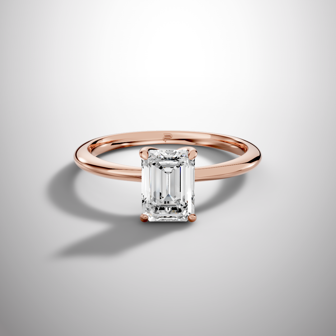 925 Silver Emerald Cut Moissanite Ring | 1 Ct Diamond-Look Solitaire Engagement Ring for Women
