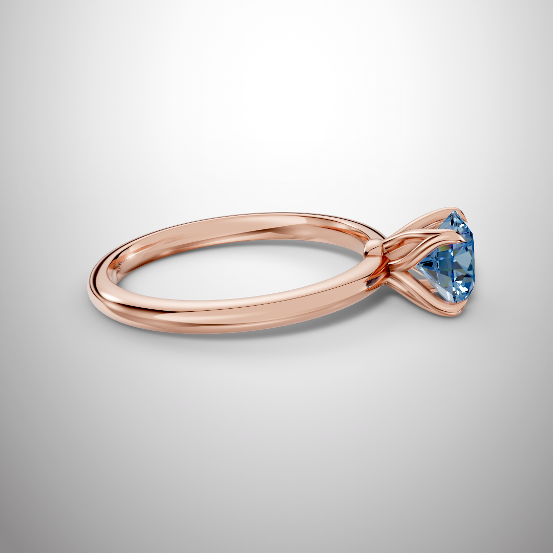 925 Silver Round Cut Moissanite Ring | 1 Ct Diamond-Look Solitaire Engagement Ring for Women