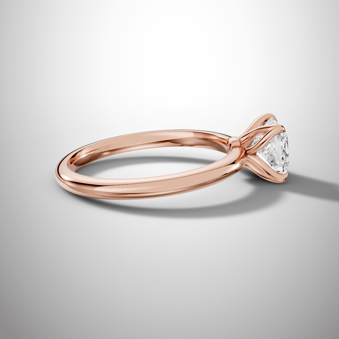 925 Silver Princess Cut Moissanite Ring | 1 Ct Square Diamond-Look Solitaire Engagement Ring for Women