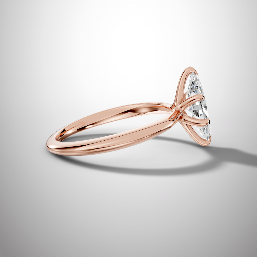925 Silver Marquise Cut Moissanite Ring | 1 Ct Diamond-Look Solitaire Engagement Ring for Women
