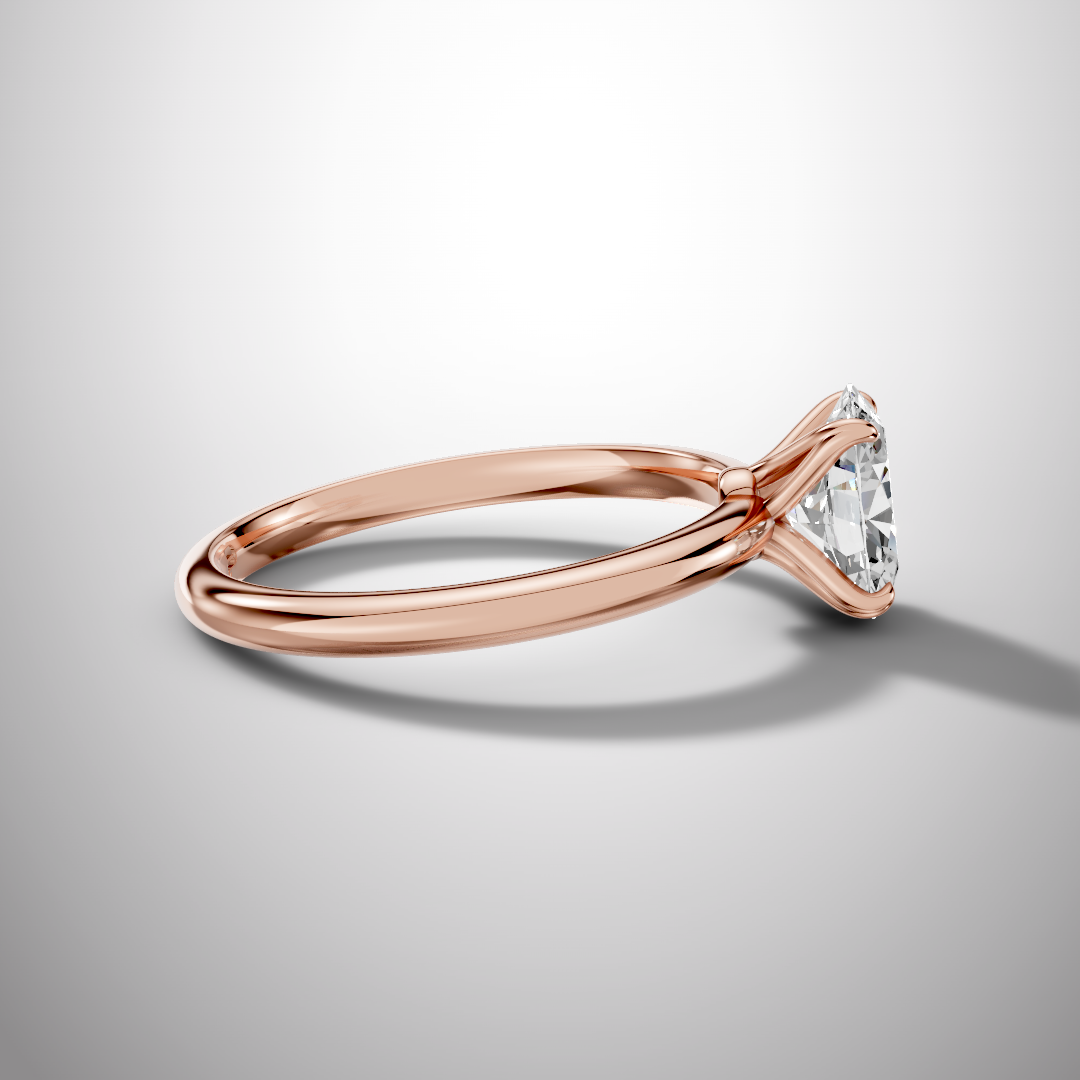 925 Silver Oval Moissanite Solitaire Ring | 1 Ct Diamond | Engagement Ring