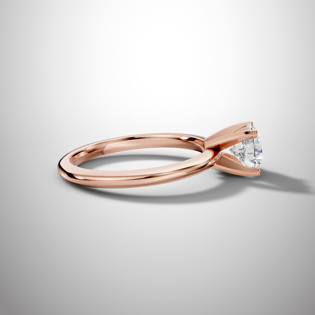 925 Silver Moissanite Solitaire Ring | 1 Ct Round Brilliant Diamond Look Engagement Ring