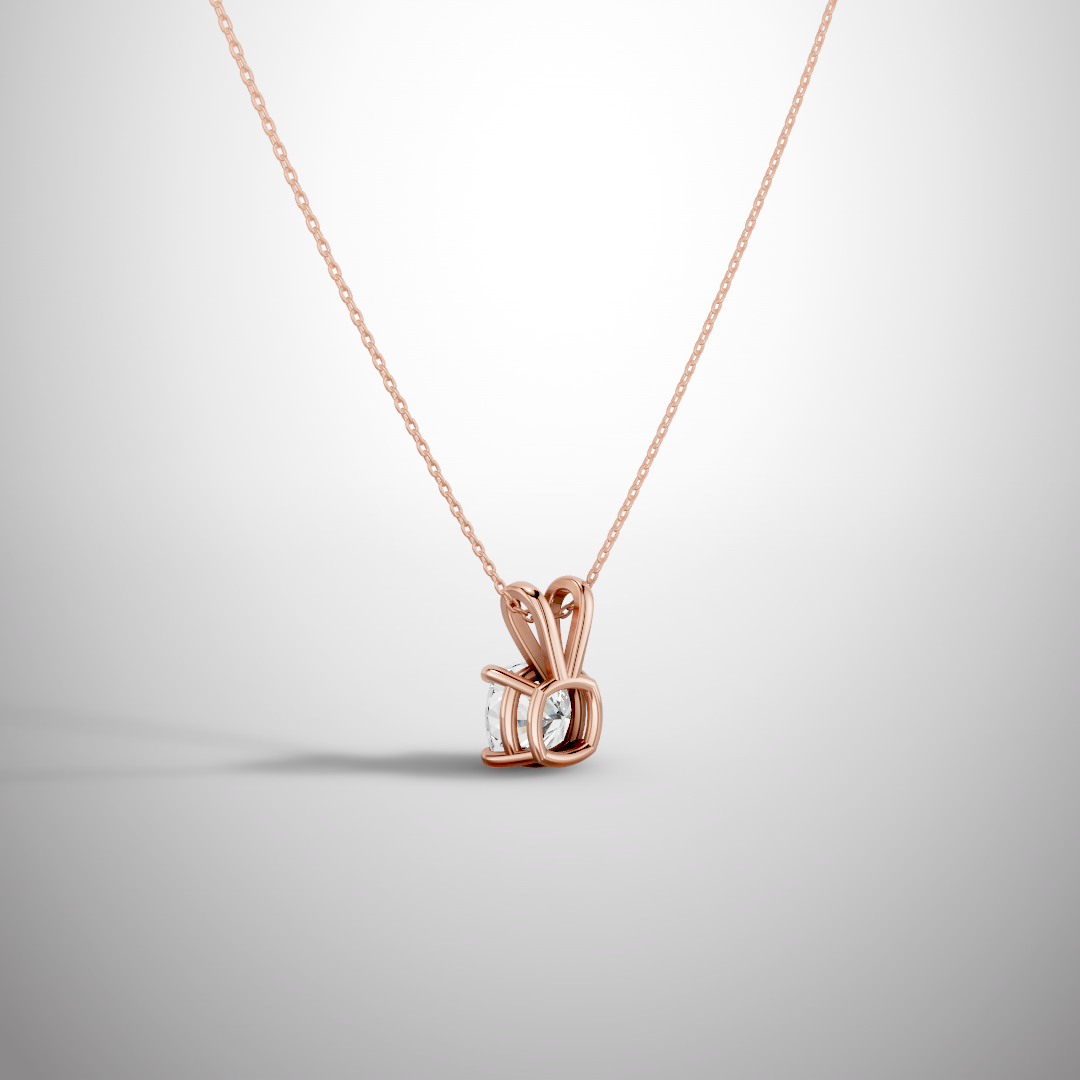 1 Carat Cushion Cut Moissanite Pendant Necklace in 925 Sterling Silver | Classic Solitaire Necklace for Women | Pavia Jewels