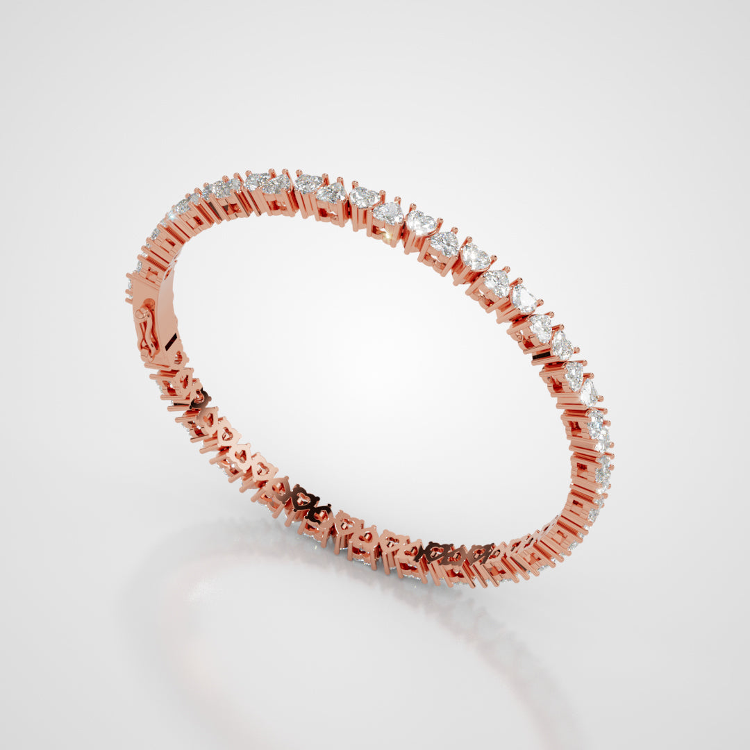 White Gold Zigzag Diamond Tennis Bracelet
