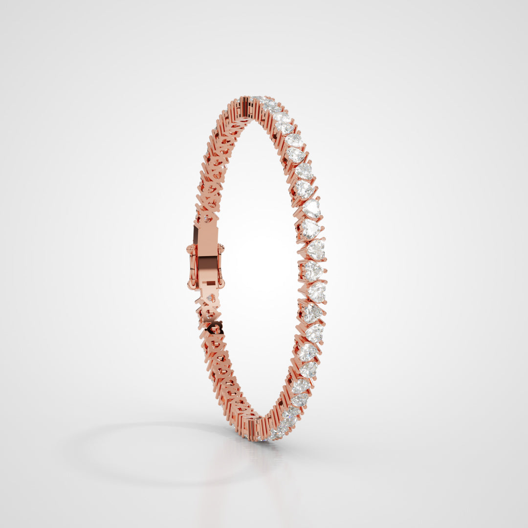 White Gold Zigzag Diamond Tennis Bracelet