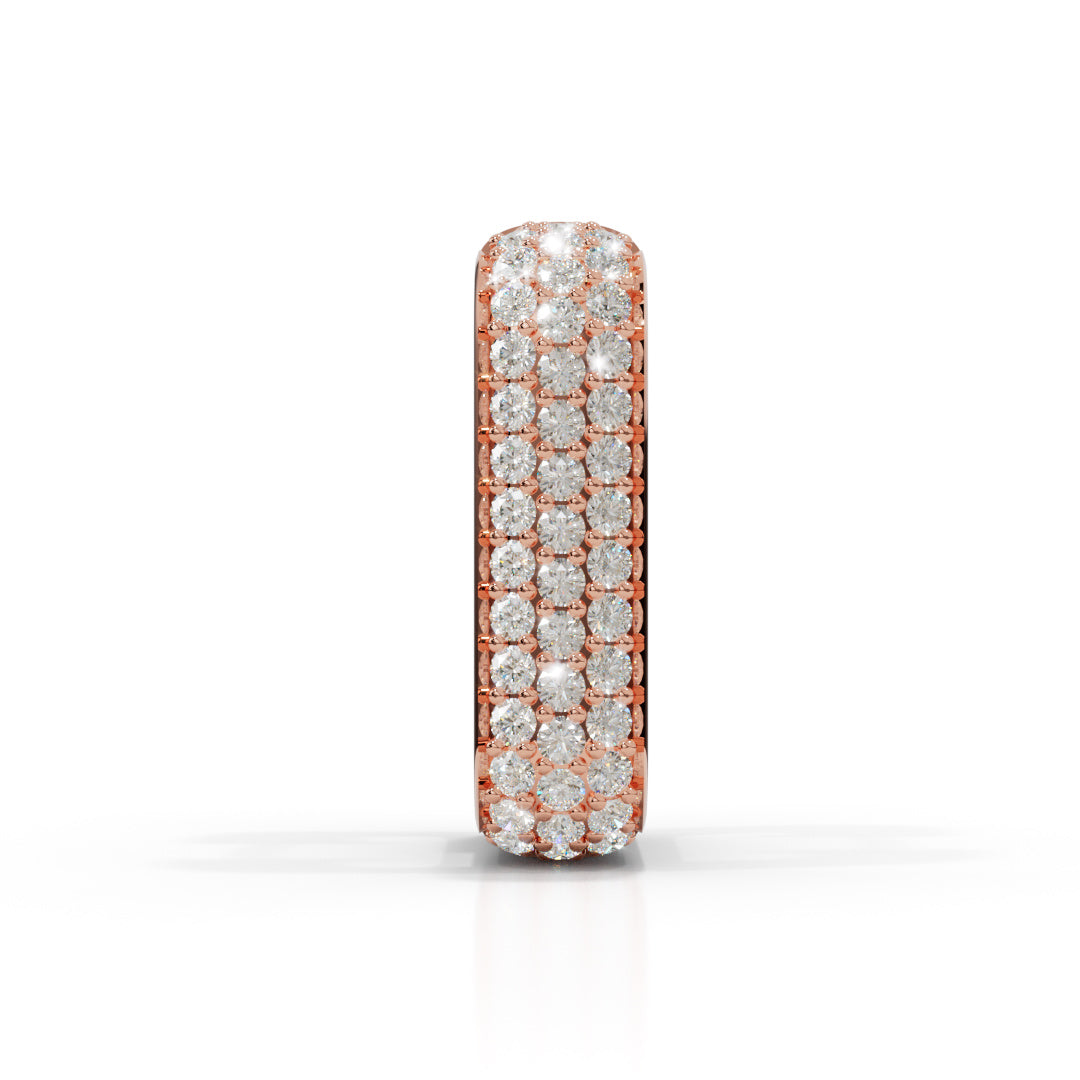 Men's White Gold Pavé Diamond Huggie Earring
