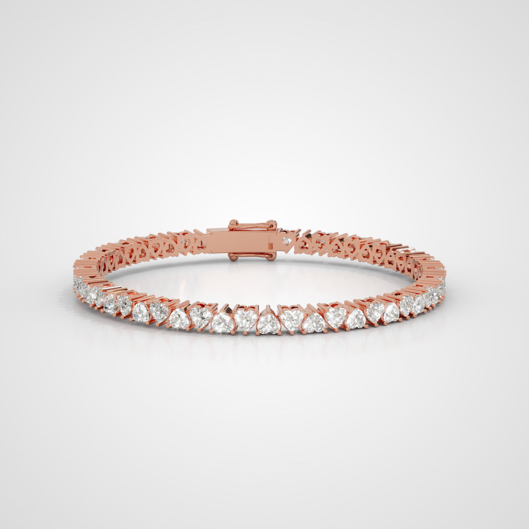 White Gold Zigzag Diamond Tennis Bracelet
