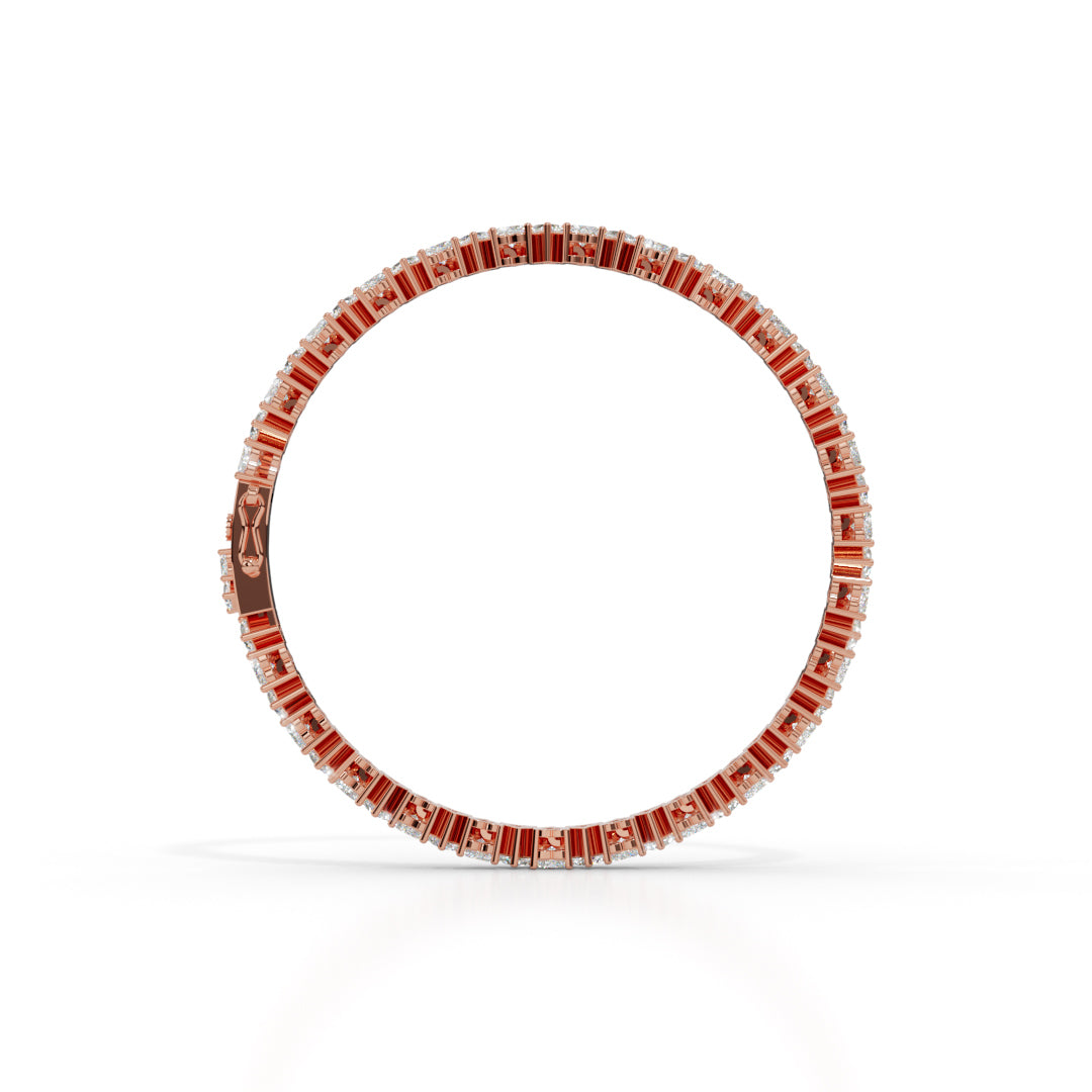 White Gold Zigzag Diamond Tennis Bracelet