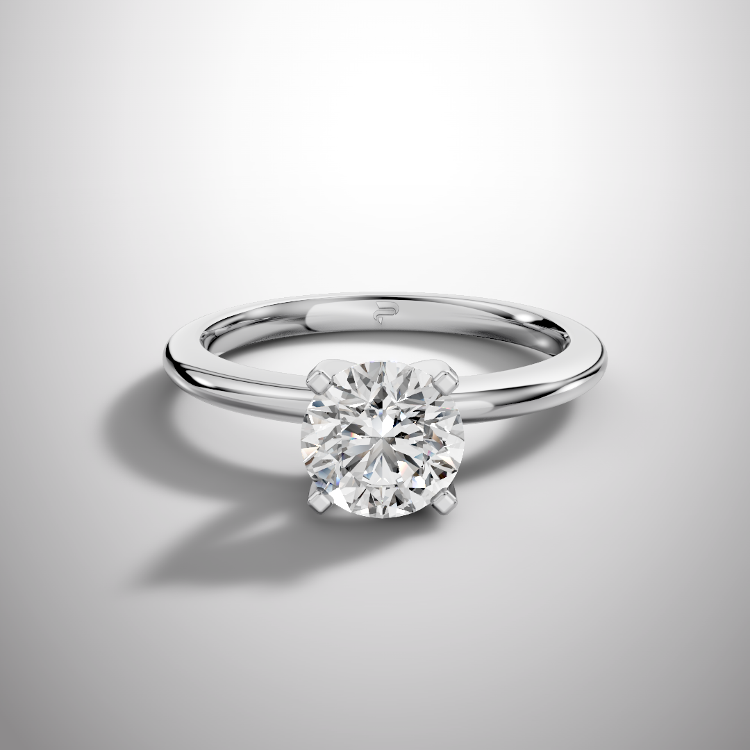 925 Silver Moissanite Solitaire Ring | 1 Ct Round Brilliant Diamond Look Engagement Ring