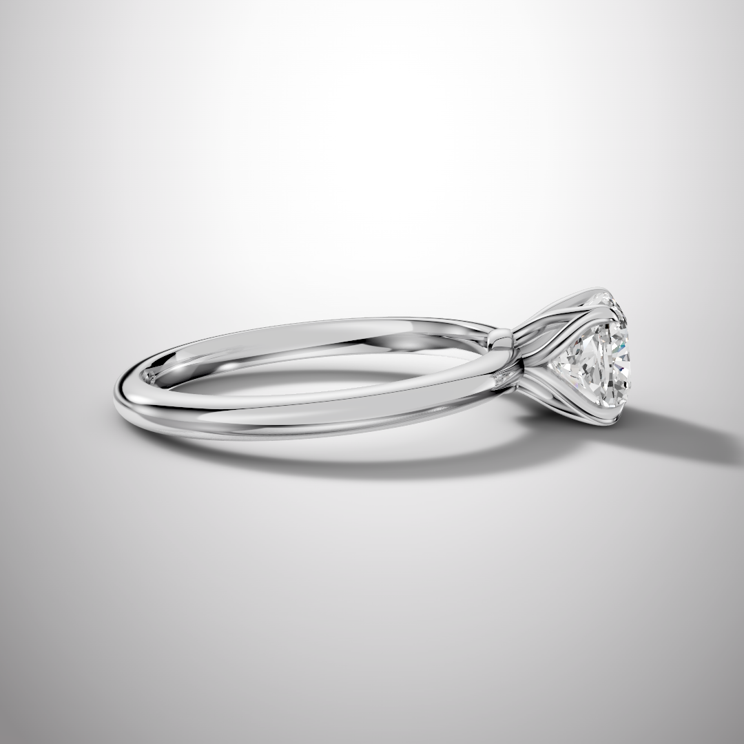 925 Silver Cushion Cut Moissanite Ring | 1 Ct Diamond-Look Solitaire Engagement Ring for Women