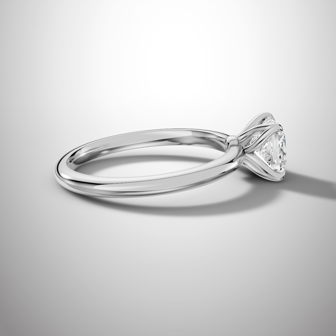 925 Silver Princess Cut Moissanite Ring | 1 Ct Square Diamond-Look Solitaire Engagement Ring for Women
