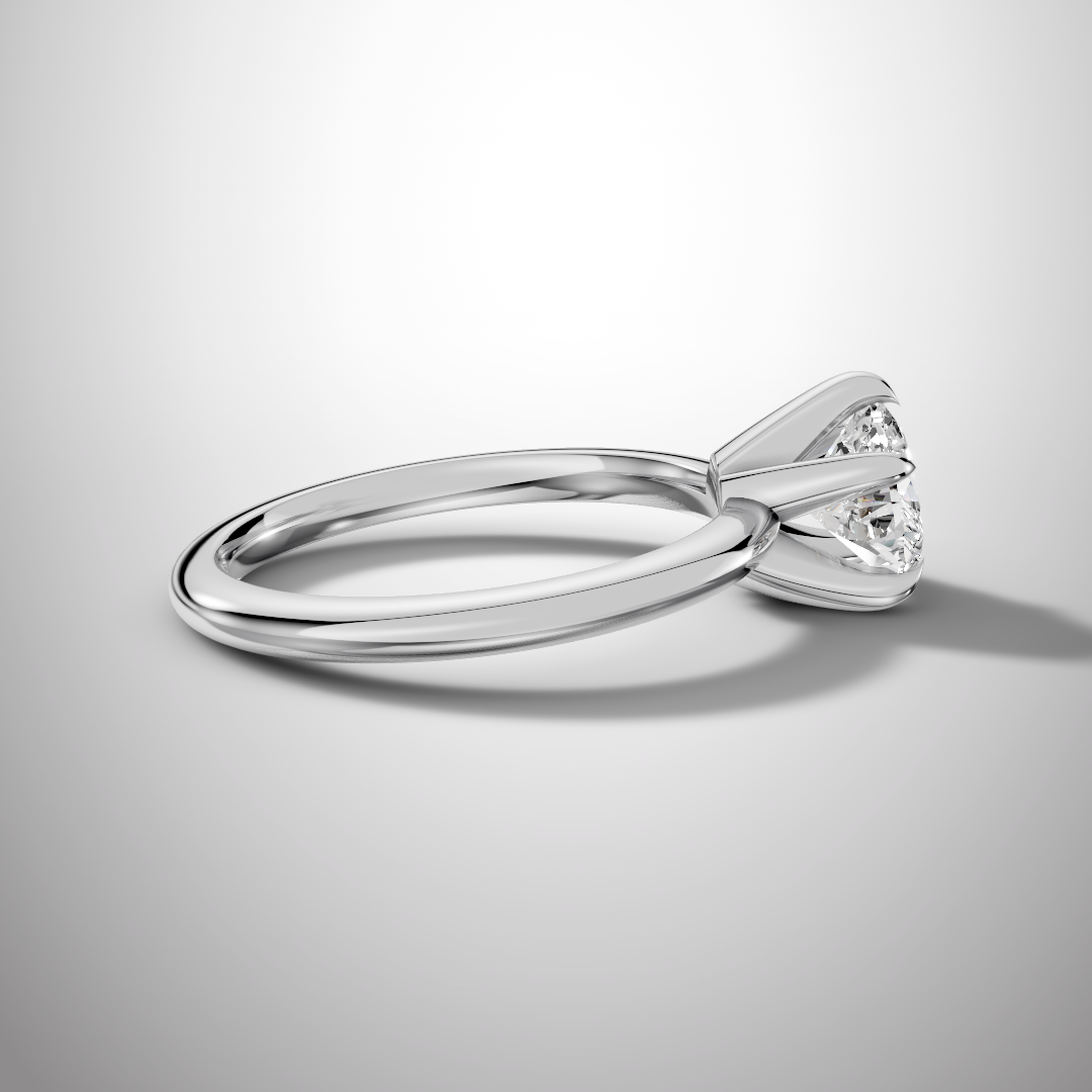 925 Silver Heart Shape Moissanite Ring | 1 Ct Diamond-Look Solitaire Engagement Ring for Women
