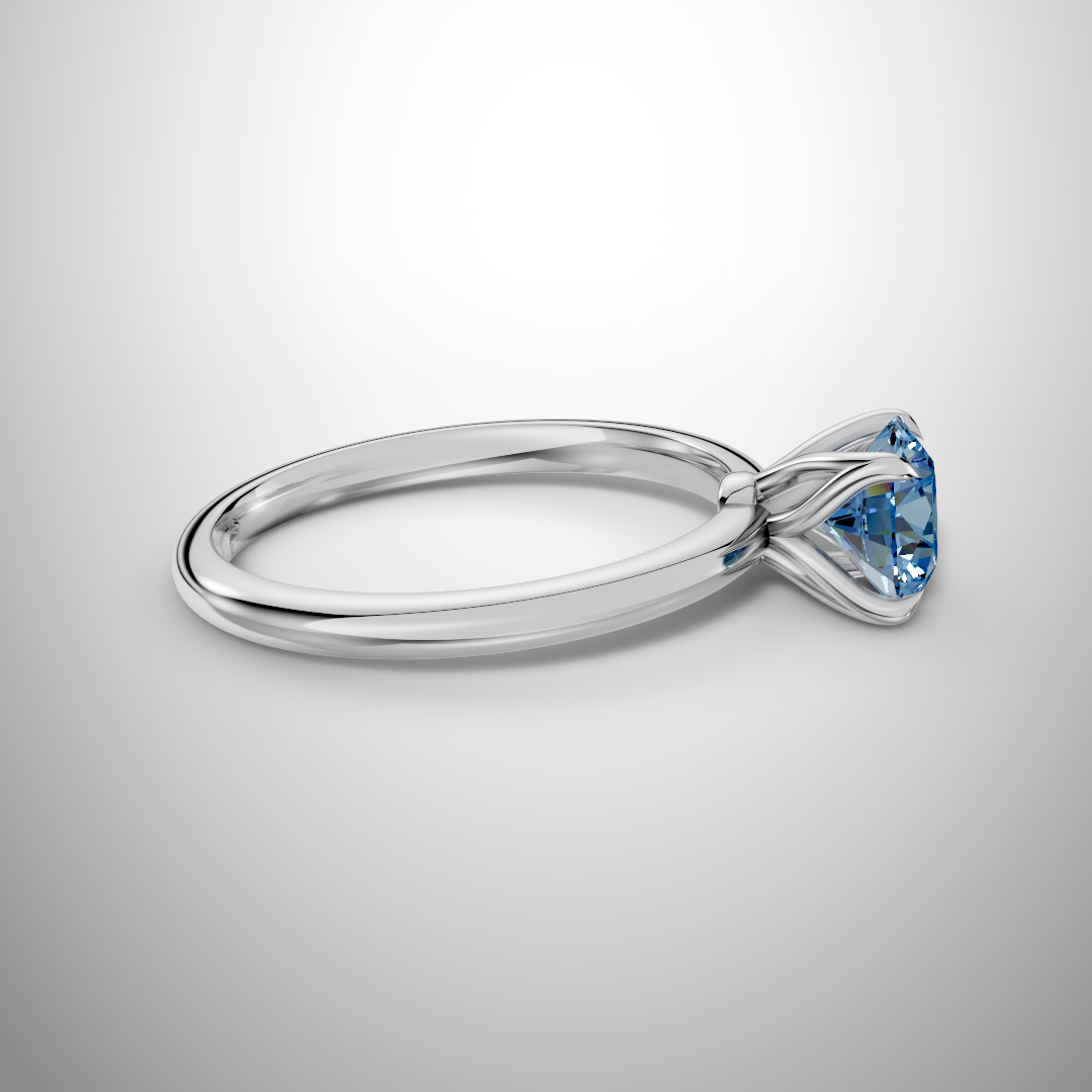 925 Silver Round Cut Moissanite Ring | 1 Ct Diamond-Look Solitaire Engagement Ring for Women