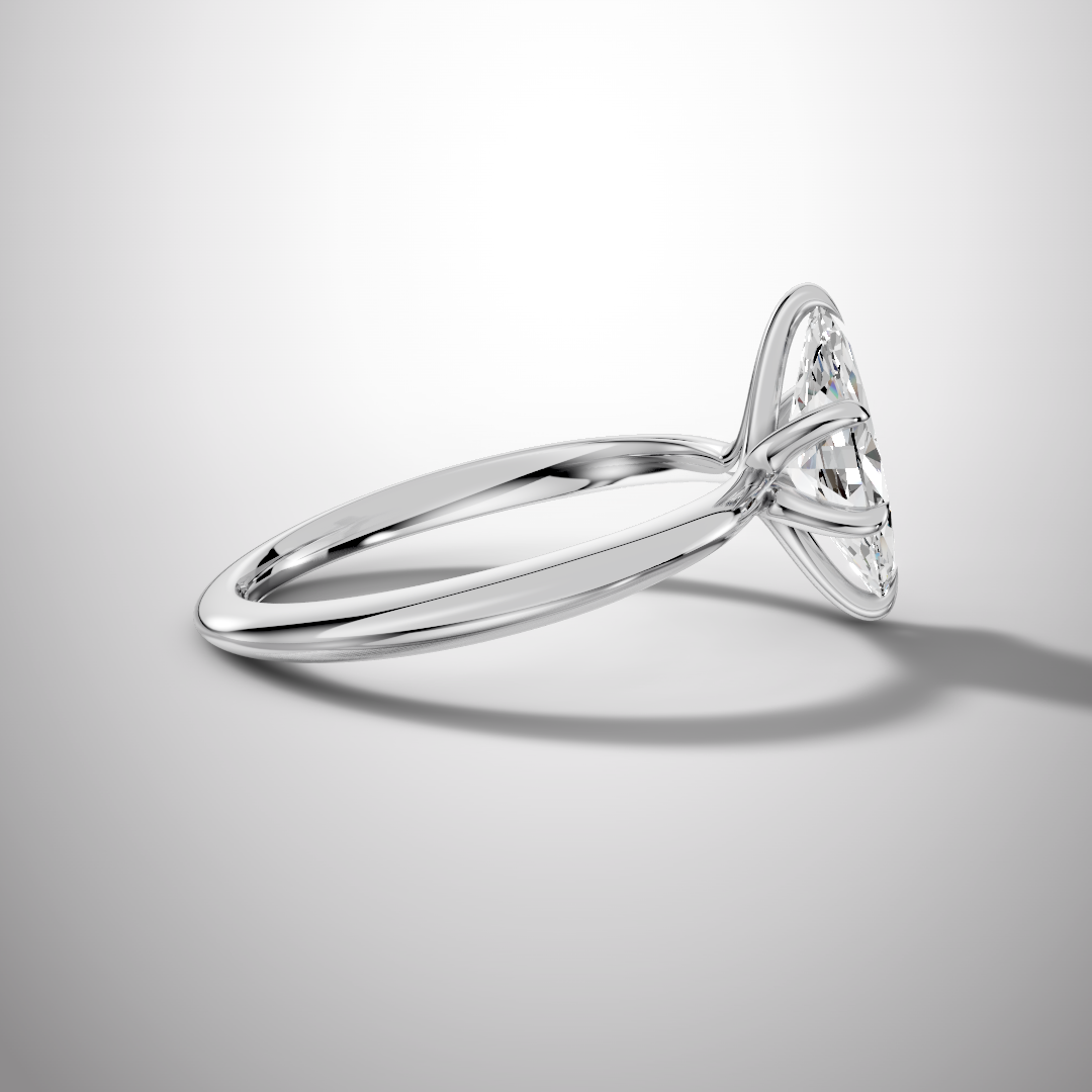 925 Silver Marquise Cut Moissanite Ring | 1 Ct Diamond-Look Solitaire Engagement Ring for Women