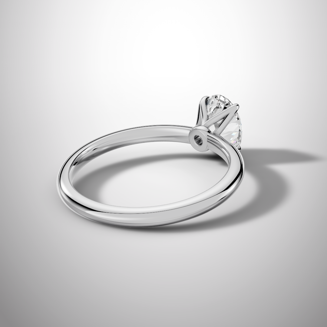 925 Silver Oval Moissanite Solitaire Ring | 1 Ct Diamond | Engagement Ring