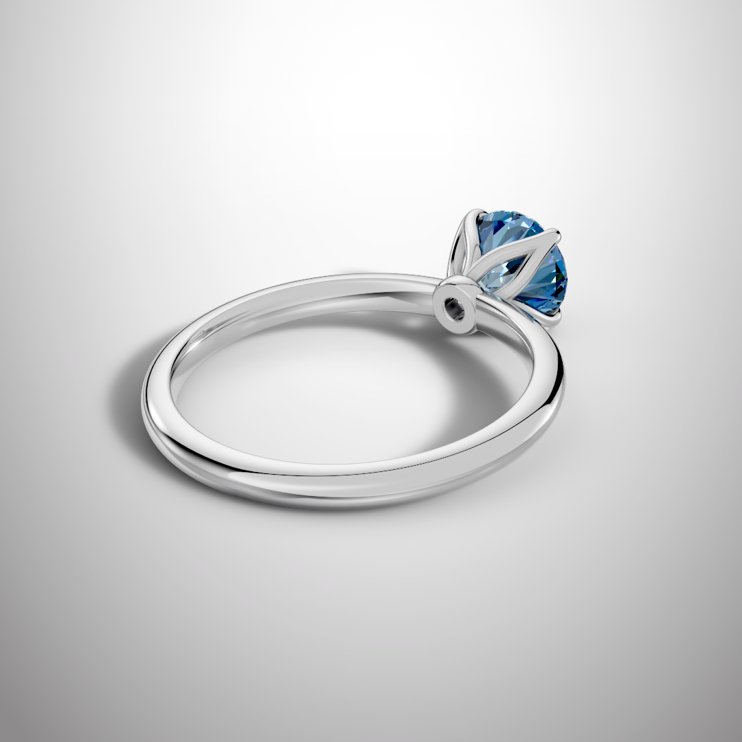 925 Silver Round Cut Moissanite Ring | 1 Ct Diamond-Look Solitaire Engagement Ring for Women