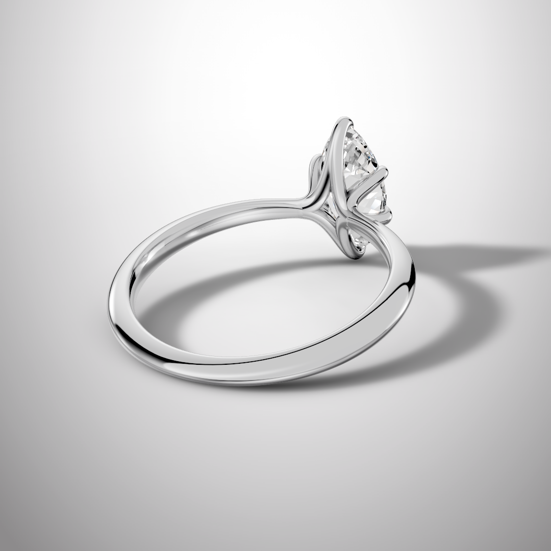 925 Silver Marquise Cut Moissanite Ring | 1 Ct Diamond-Look Solitaire Engagement Ring for Women