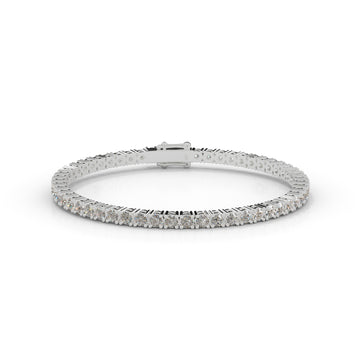 Classic White Gold Tennis Bracelet