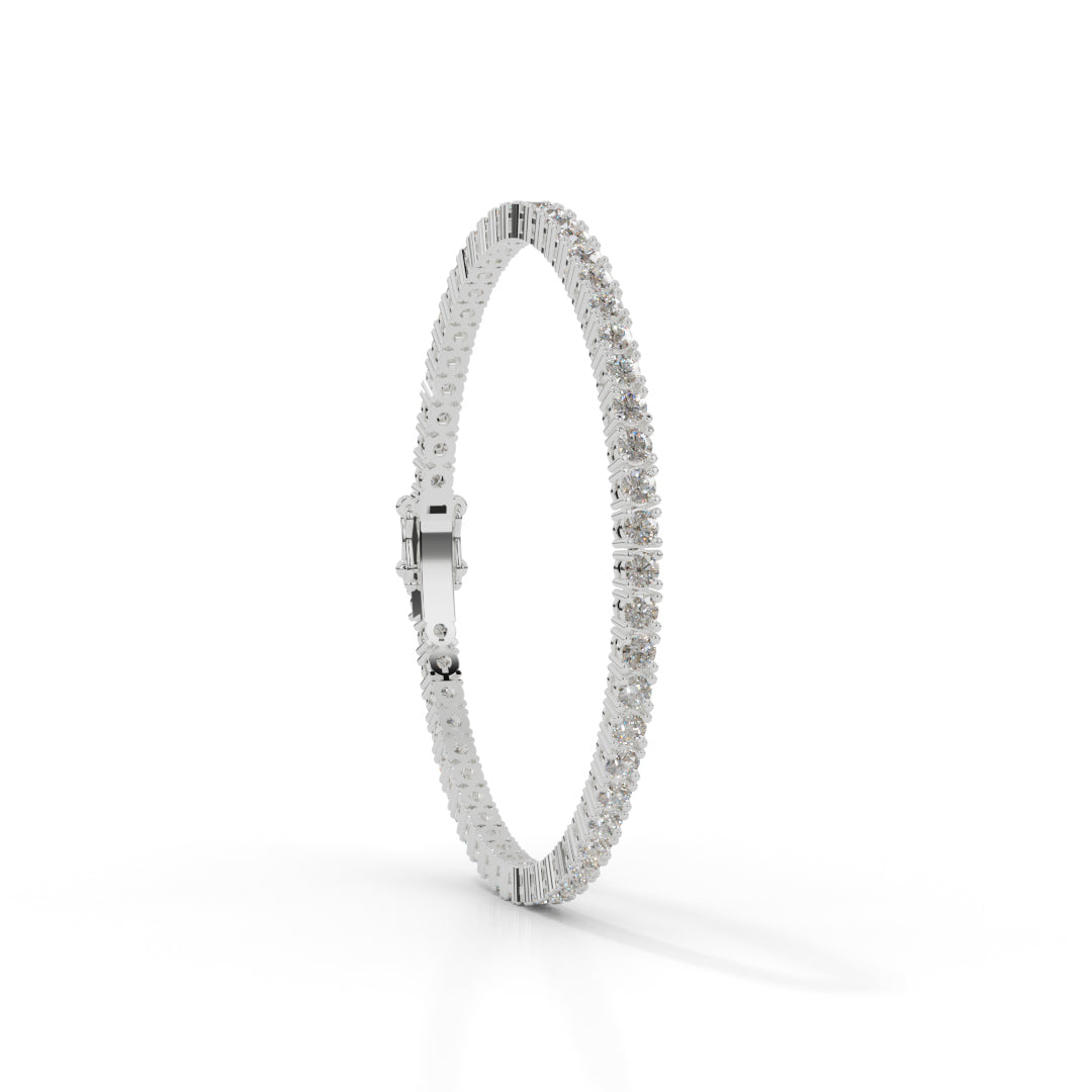 Classic White Gold Tennis Bracelet