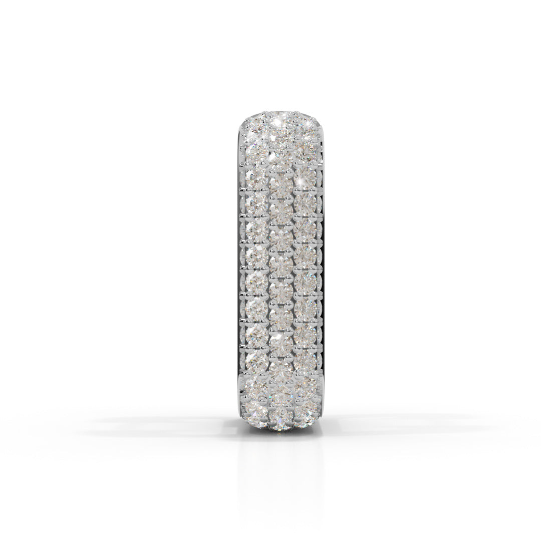 Men's White Gold Pavé Diamond Huggie Earring
