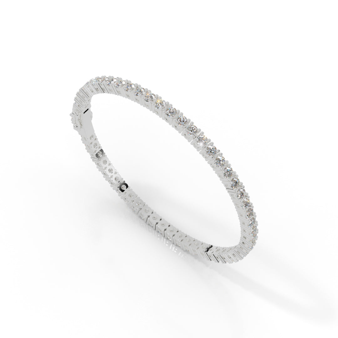 Classic White Gold Tennis Bracelet