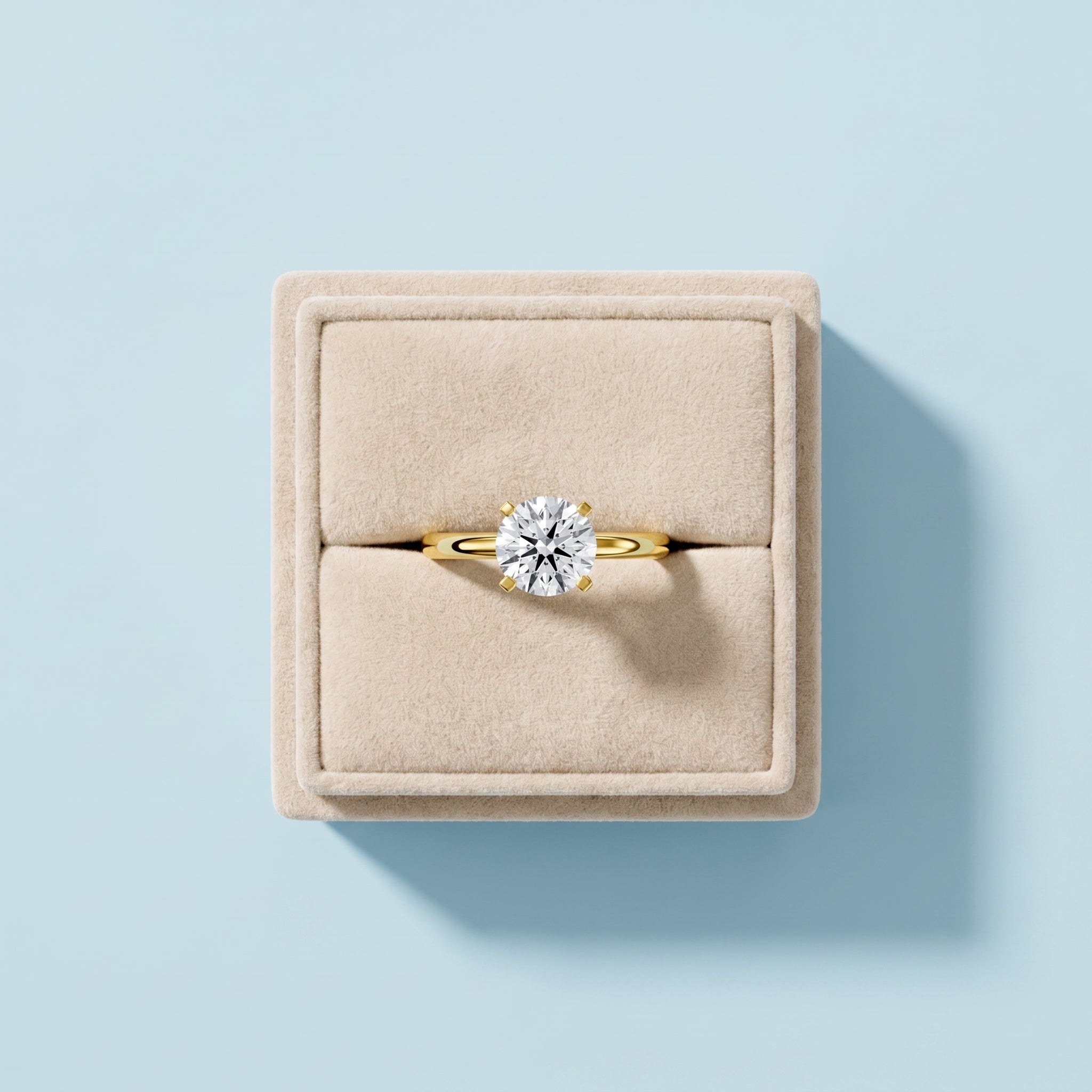 925 Silver Moissanite Solitaire Ring | 1 Ct Round Brilliant Diamond Look Engagement Ring