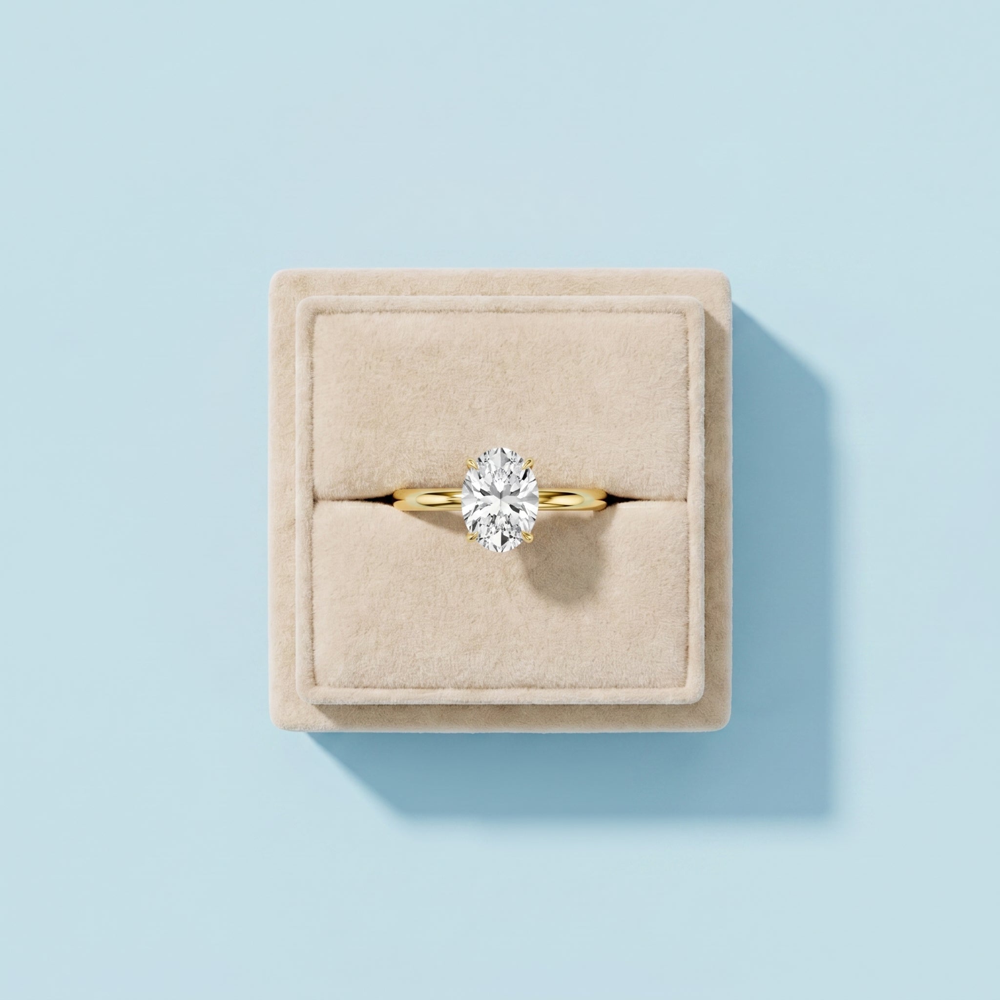 925 Silver Oval Moissanite Solitaire Ring | 1 Ct Diamond | Engagement Ring