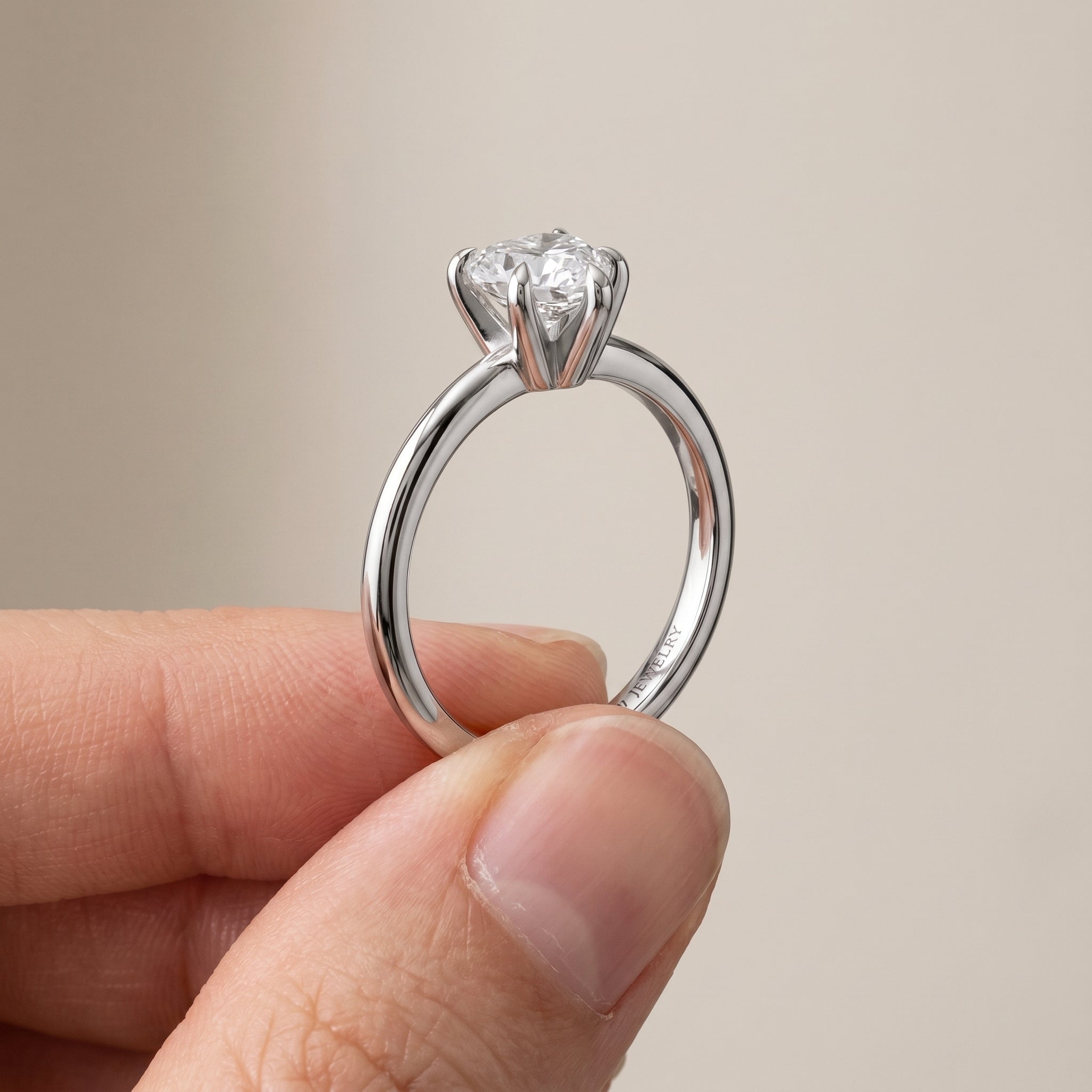 925 Silver Heart Shape Moissanite Ring | 1 Ct Diamond-Look Solitaire Engagement Ring for Women