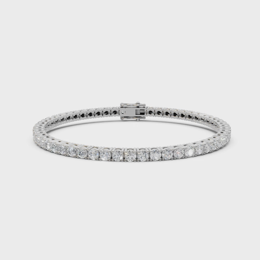 The Eternal Sparkle: Moissanite Tennis Bracelet in Sterling Silver