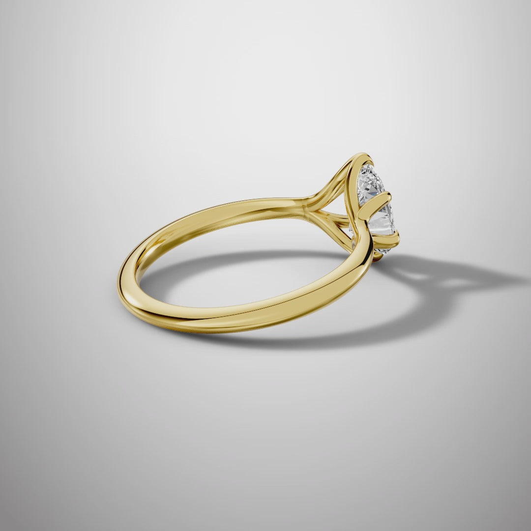 925 Silver Pear Shape Moissanite Solitaire Ring | 1 Ct Teardrop Diamond Look Ring