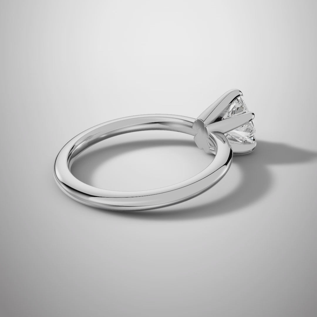 925 Silver Heart Shape Moissanite Ring | 1 Ct Diamond-Look Solitaire Engagement Ring for Women
