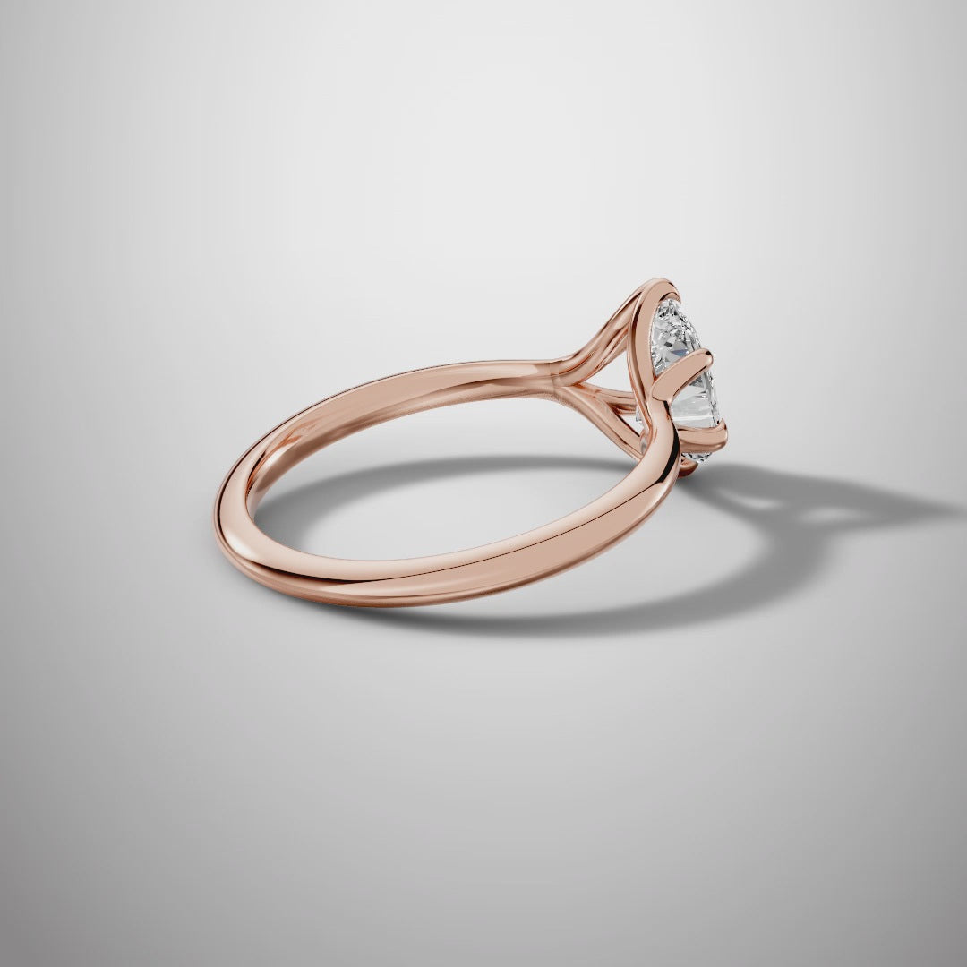 925 Silver Pear Shape Moissanite Solitaire Ring | 1 Ct Teardrop Diamond Look Ring