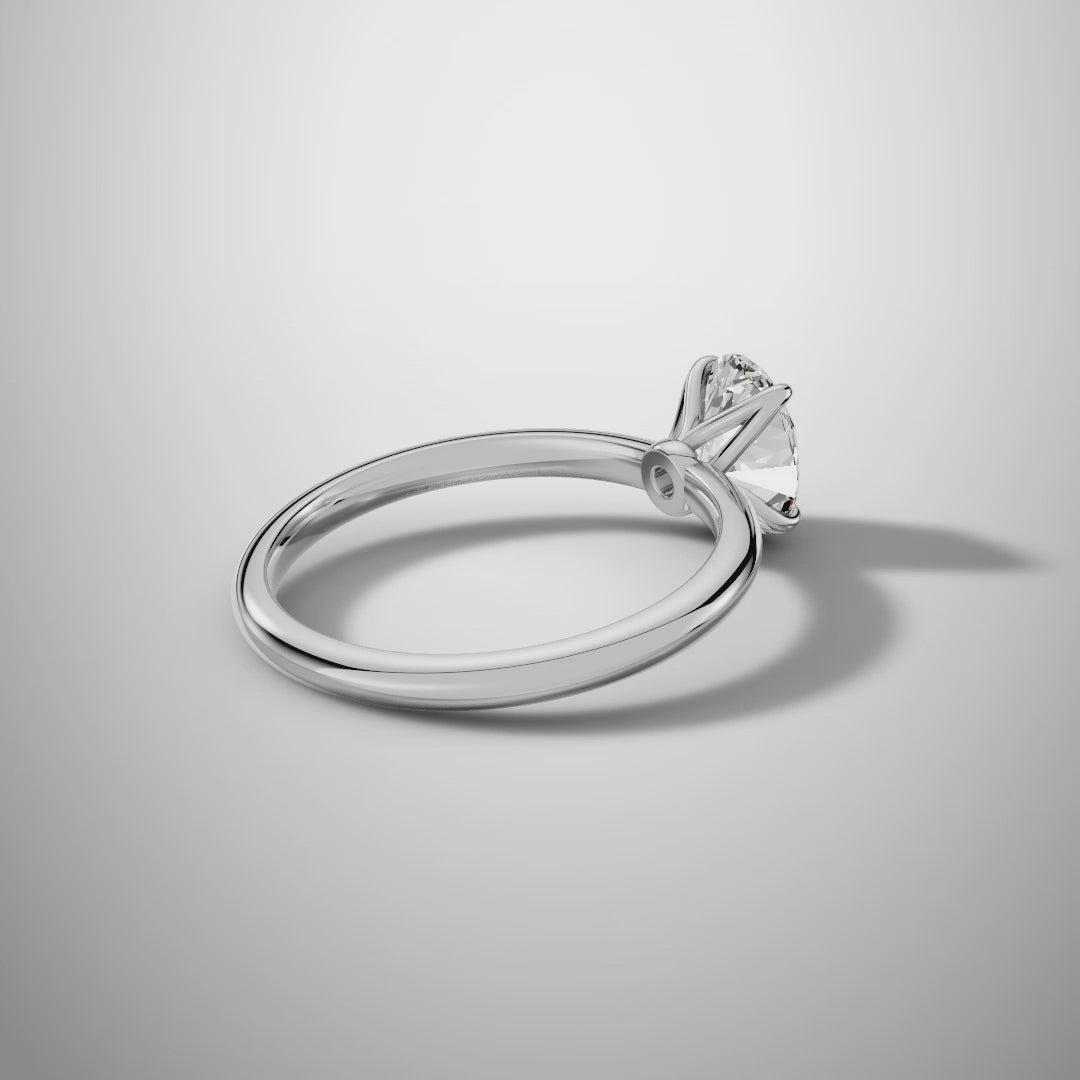 925 Silver Oval Moissanite Solitaire Ring | 1 Ct Diamond | Engagement Ring