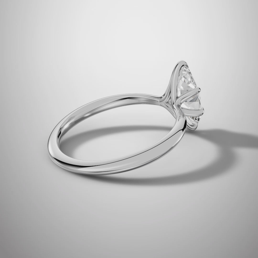 925 Silver Marquise Cut Moissanite Ring | 1 Ct Diamond-Look Solitaire Engagement Ring for Women