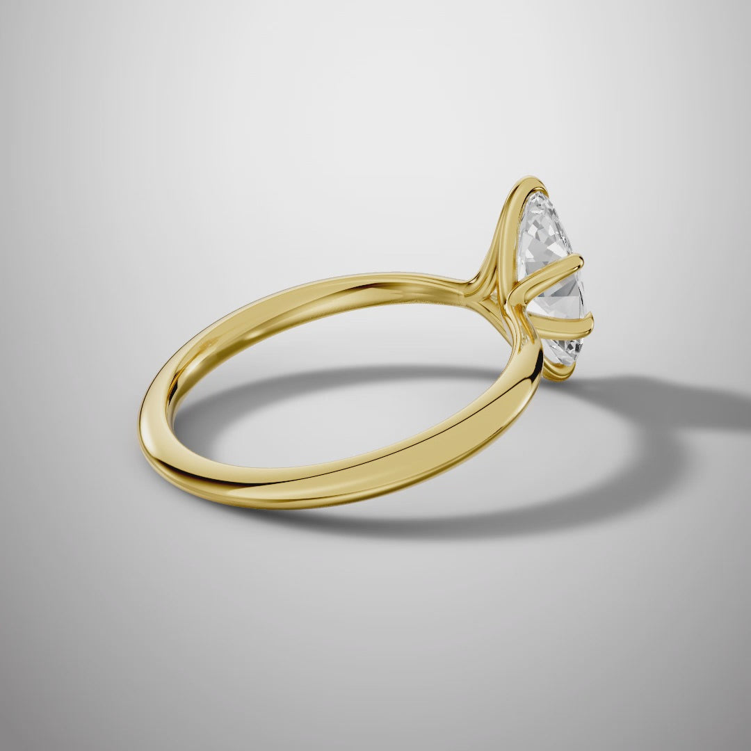 925 Silver Marquise Cut Moissanite Ring | 1 Ct Diamond-Look Solitaire Engagement Ring for Women
